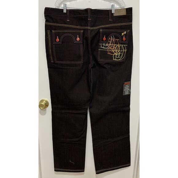 Gino Green Global Black Jeans Hip Hop Baggy 40 x 33 New w/ Tag - Picture 5 of 9